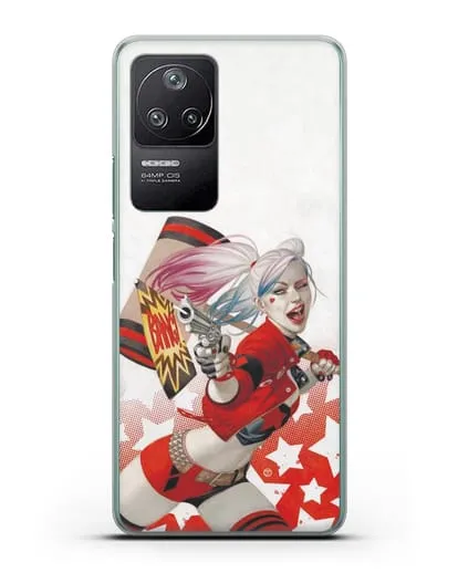 Чехол Харли Квинн (Harley Quinn) стреляет силиконовый для Xiaomi Poco F4