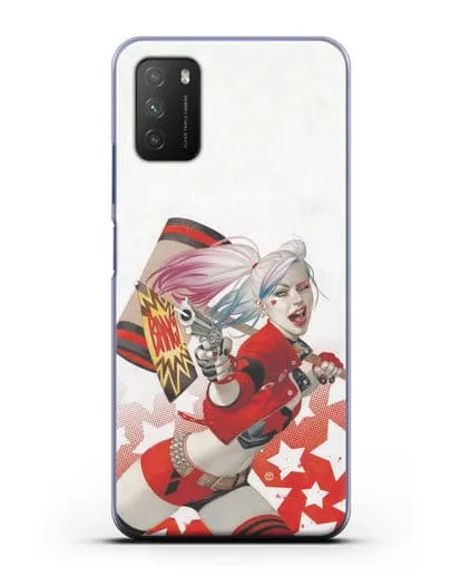 Чехол Харли Квинн (Harley Quinn) стреляет силиконовый для Xiaomi Poco M3