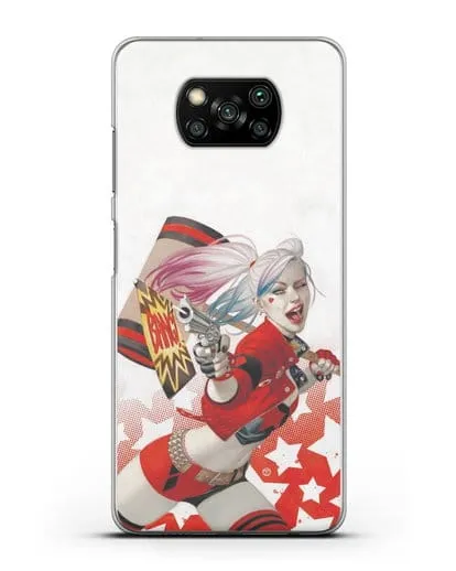 Чехол Харли Квинн (Harley Quinn) стреляет силиконовый для Xiaomi Poco X3