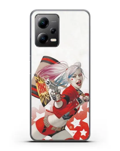 Чехол Харли Квинн (Harley Quinn) стреляет силиконовый для Xiaomi Poco X5
