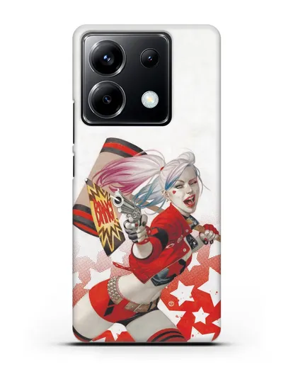 Чехол Харли Квинн (Harley Quinn) стреляет силиконовый для Xiaomi Poco X6