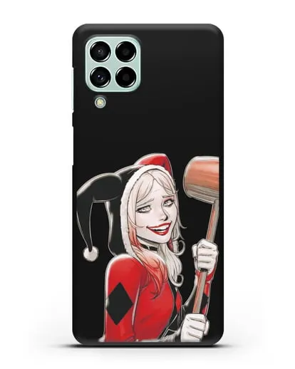 Чехол Харли Квинн (Harley Quinn) в костюме и с молотком силиконовый для Samsung Galaxy M53 [SM-M536]