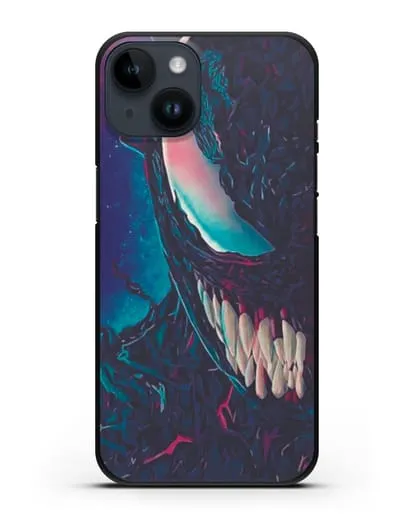 Чехол с иллюстрацией Лицо Веном (Venom)а силиконовый для iPhone 14