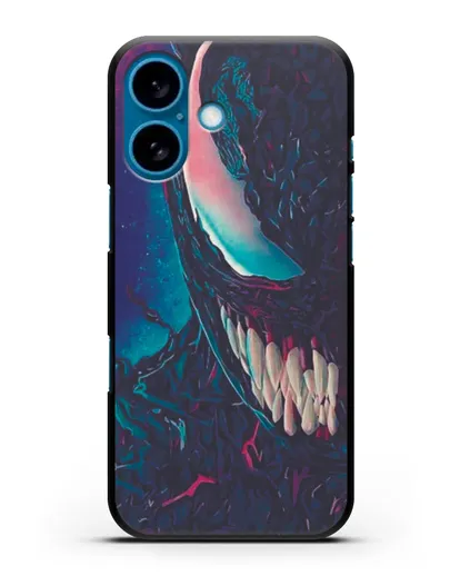 Чехол с иллюстрацией Лицо Веном (Venom)а силиконовый для iPhone 16
