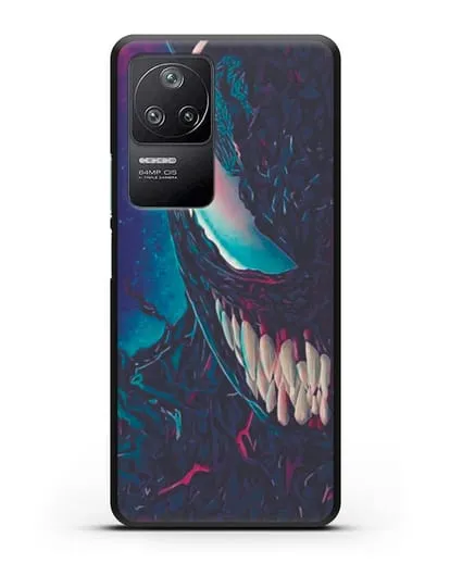 Чехол с иллюстрацией Лицо Веном (Venom)а силиконовый для Xiaomi Poco F4