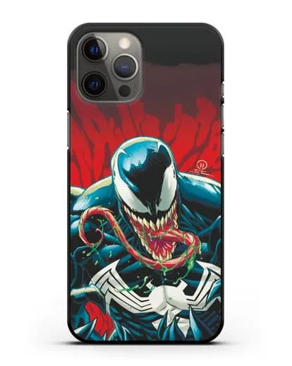 Чехол Злобный Веном (Venom) с языком силиконовый для iPhone 12 Pro Max