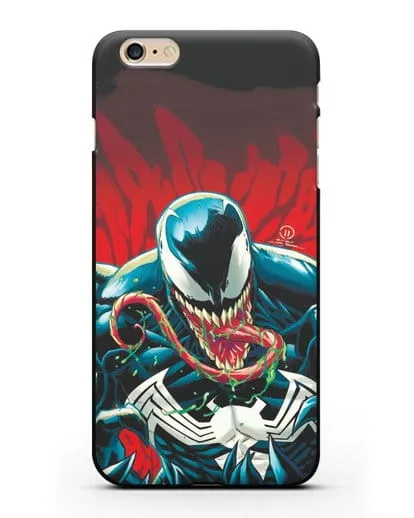 Чехол Злобный Веном (Venom) с языком силиконовый для iPhone 6 Plus