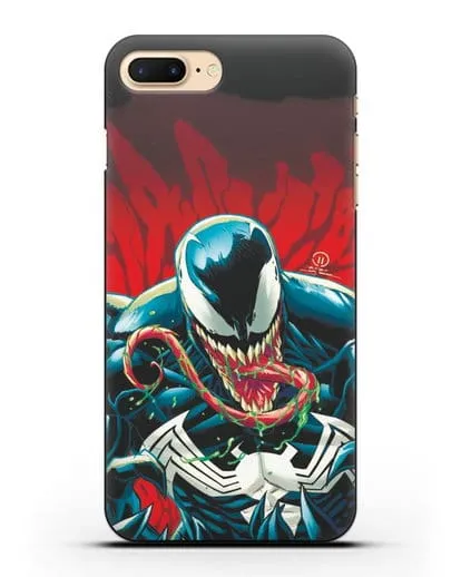 Чехол Злобный Веном (Venom) с языком силиконовый для iPhone 7 Plus