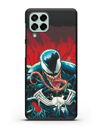 Чехол Злобный Веном (Venom) с языком силиконовый для Samsung Galaxy M53 [SM-M536]