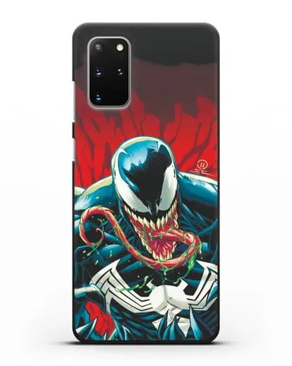 Чехол Злобный Веном (Venom) с языком силиконовый для Samsung Galaxy S20 Plus [SM-G985F]
