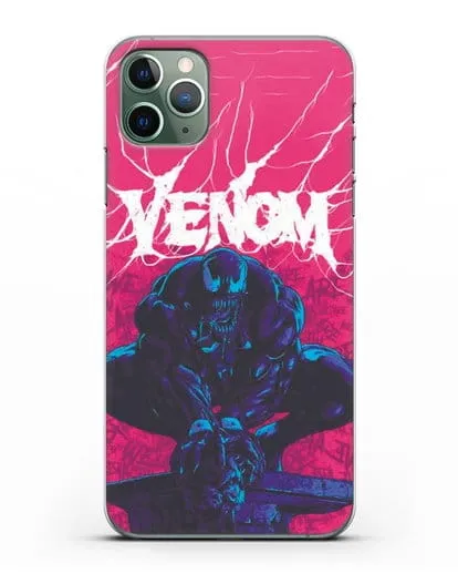 Чехол Веном (Venom) готов напасть силиконовый для iPhone 11 Pro