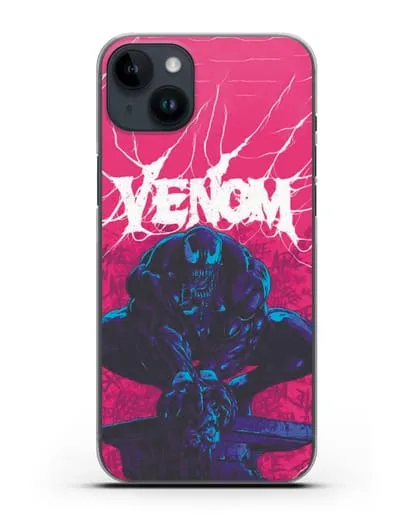 Чехол Веном (Venom) готов напасть силиконовый для iPhone 14 Plus