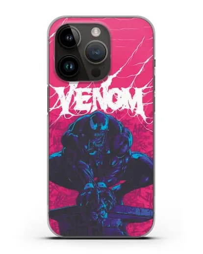Чехол Веном (Venom) готов напасть силиконовый для iPhone 14 Pro