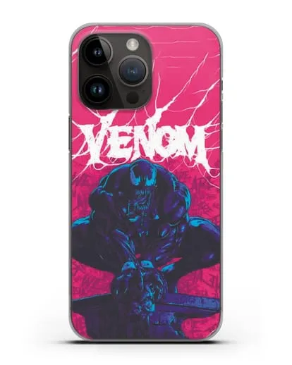 Чехол Веном (Venom) готов напасть силиконовый для iPhone 14 Pro Max
