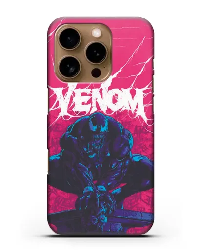 Чехол Веном (Venom) готов напасть силиконовый для iPhone 16 Pro