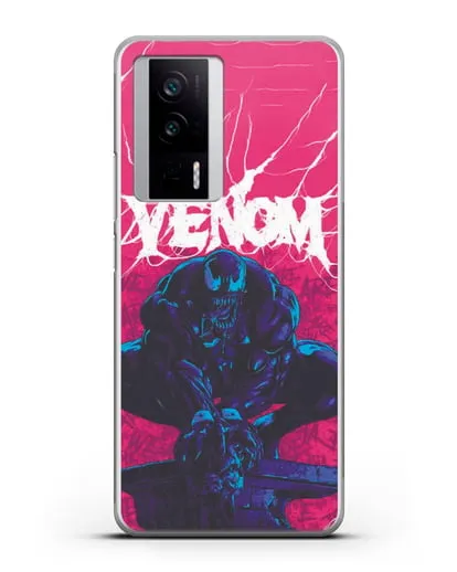 Чехол Веном (Venom) готов напасть силиконовый для Xiaomi Poco F5 Pro