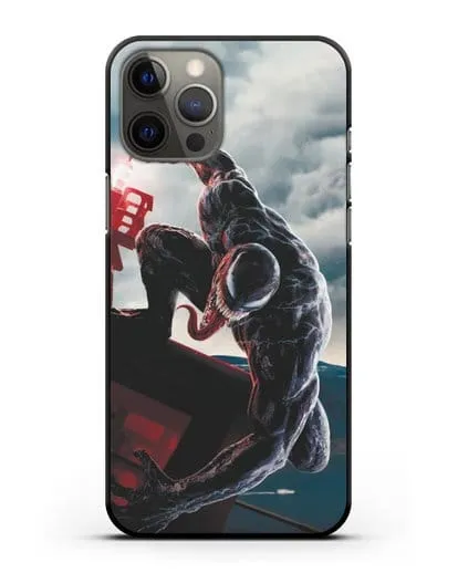 Чехол с иллюстрацией Веном (Venom) нападает силиконовый для iPhone 12 Pro Max