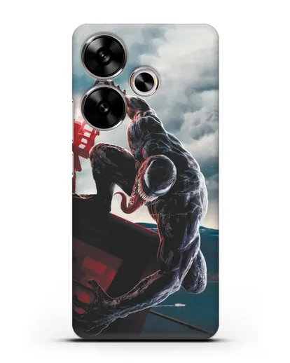 Чехол с иллюстрацией Веном (Venom) нападает силиконовый для Xiaomi Poco F6