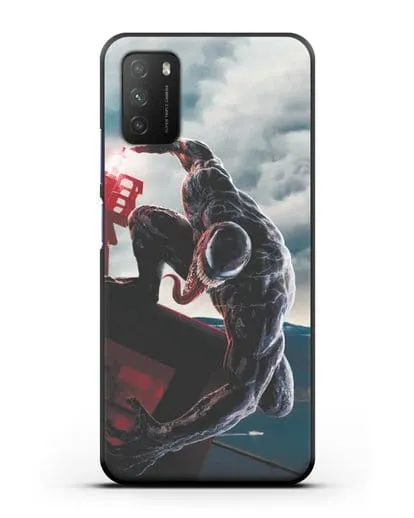 Чехол с иллюстрацией Веном (Venom) нападает силиконовый для Xiaomi Poco M3