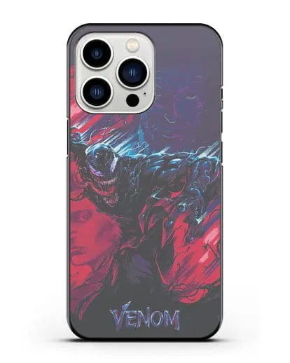 Чехол с иллюстрацией Веном (Venom) силиконовый для iPhone 13 Pro