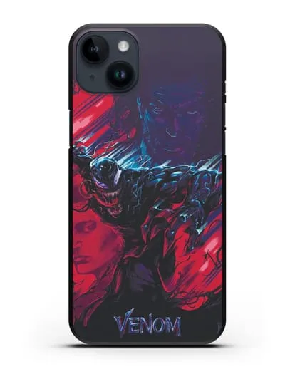 Чехол с иллюстрацией Веном (Venom) силиконовый для iPhone 14 Plus