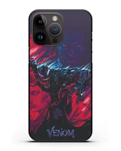 Чехол с иллюстрацией Веном (Venom) силиконовый для iPhone 14 Pro Max