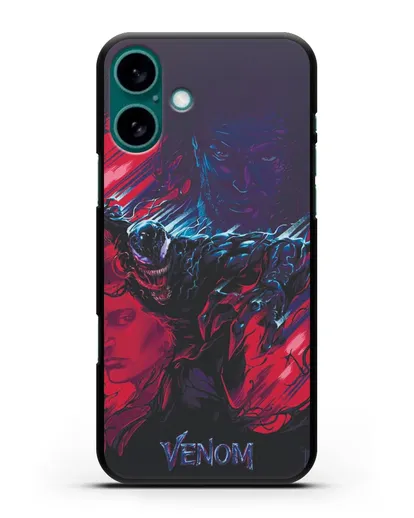 Чехол с иллюстрацией Веном (Venom) силиконовый для iPhone 16 Plus