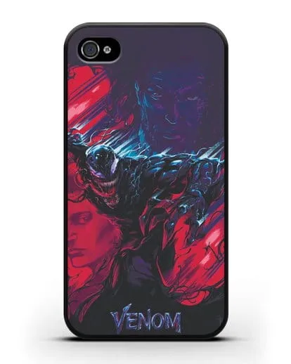 Чехол с иллюстрацией Веном (Venom) силиконовый для iPhone 4/4s