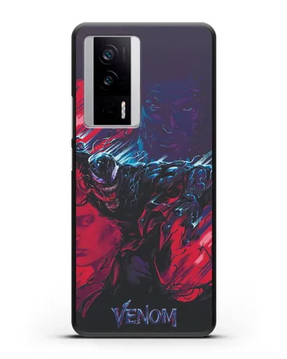 Чехол с иллюстрацией Веном (Venom) силиконовый для Xiaomi Poco F5 Pro