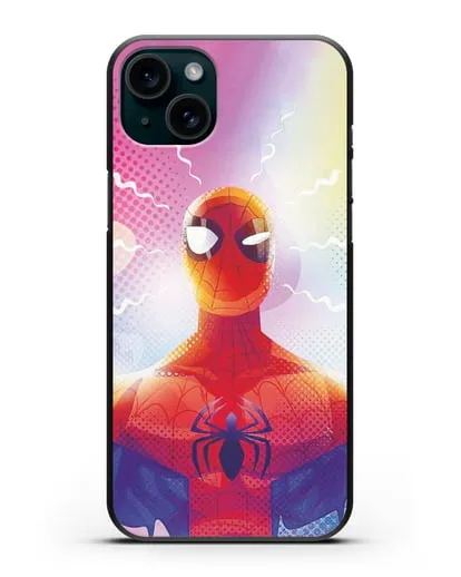 Чехол с принтом Человек-паук (Spider-Man) силиконовый для iPhone 15 Plus