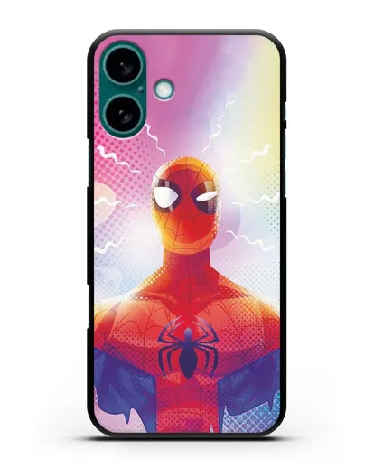 Чехол с принтом Человек-паук (Spider-Man) силиконовый для iPhone 16 Plus