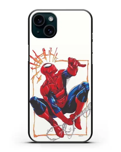 Чехол Паучье чутьё Человека-паука силиконовый для iPhone 15 Plus