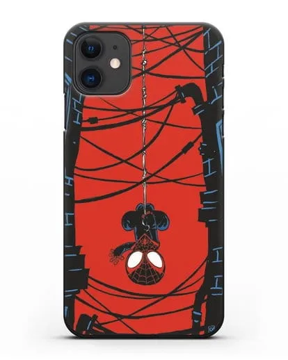 Чехол Человек-паук между домов силиконовый для iPhone 11