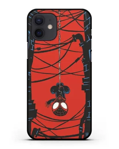 Чехол Человек-паук между домов силиконовый для iPhone 12