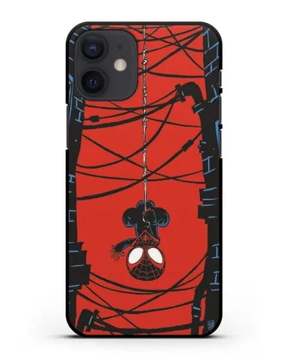 Чехол Человек-паук между домов силиконовый для iPhone 12 mini