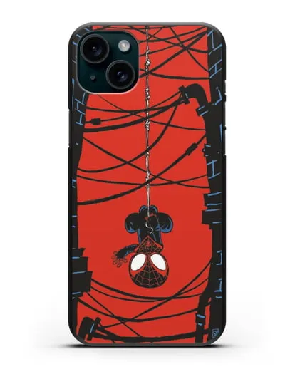 Чехол Человек-паук между домов силиконовый для iPhone 15 Plus