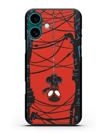 Чехол Человек-паук между домов силиконовый для iPhone 16 Plus