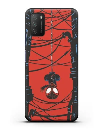 Чехол Человек-паук между домов силиконовый для Xiaomi Poco M3