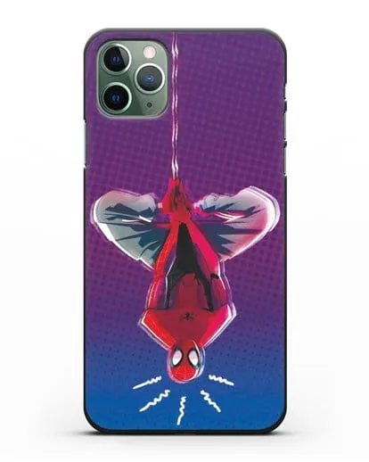 Чехол Человек-паук висит силиконовый для iPhone 11 Pro