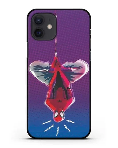 Чехол Человек-паук висит силиконовый для iPhone 12