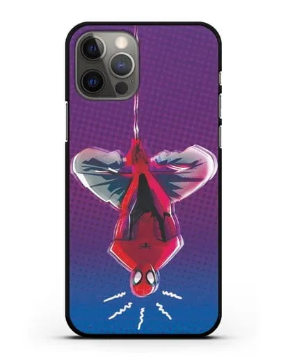 Чехол Человек-паук висит силиконовый для iPhone 12 Pro