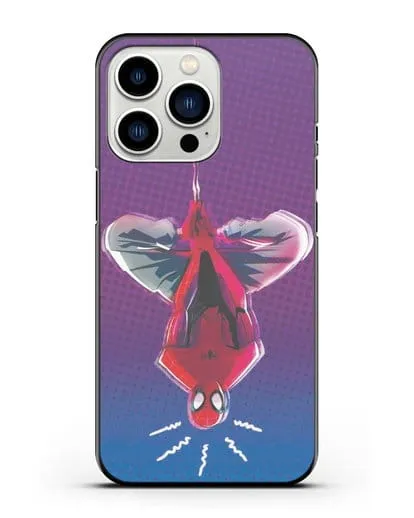 Чехол Человек-паук висит силиконовый для iPhone 13 Pro