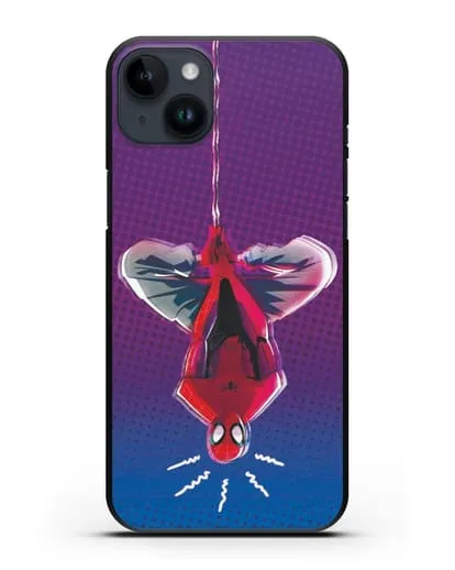 Чехол Человек-паук висит силиконовый для iPhone 14 Plus