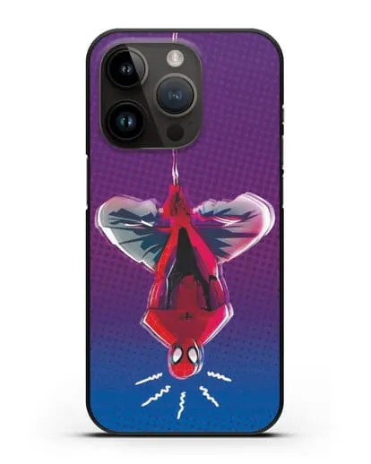 Чехол Человек-паук висит силиконовый для iPhone 14 Pro