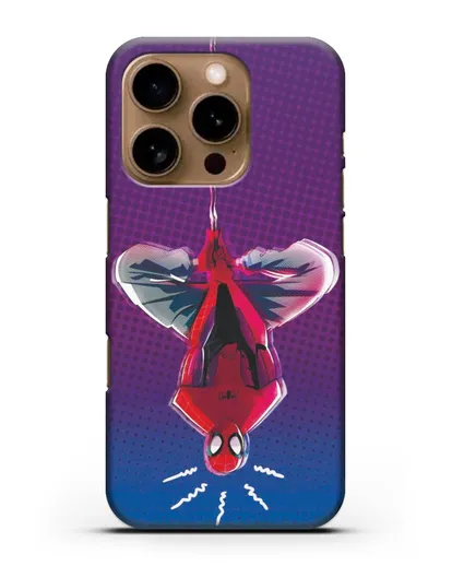 Чехол Человек-паук висит силиконовый для iPhone 16 Pro