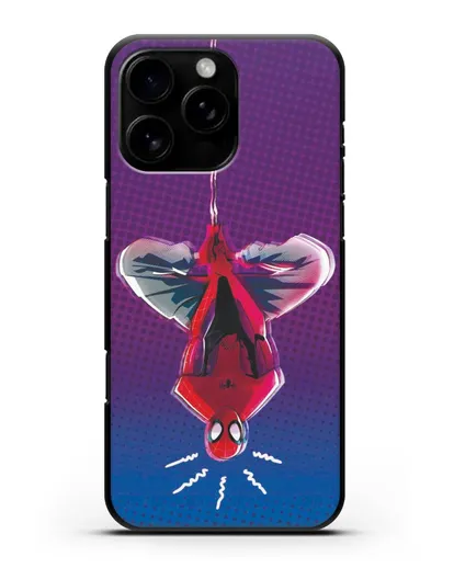 Чехол Человек-паук висит силиконовый для iPhone 16 Pro Max