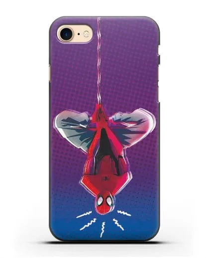 Чехол Человек-паук висит силиконовый для iPhone 7