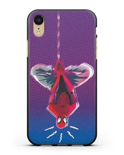 Чехол Человек-паук висит силиконовый для iPhone XR