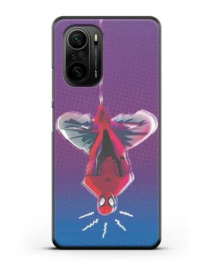Чехол Человек-паук висит силиконовый для Xiaomi Poco F3 Pro