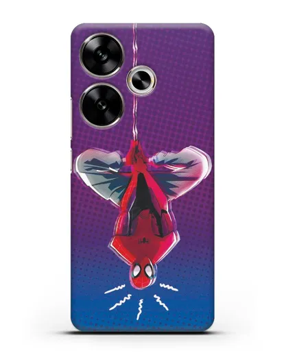 Чехол Человек-паук висит силиконовый для Xiaomi Poco F6